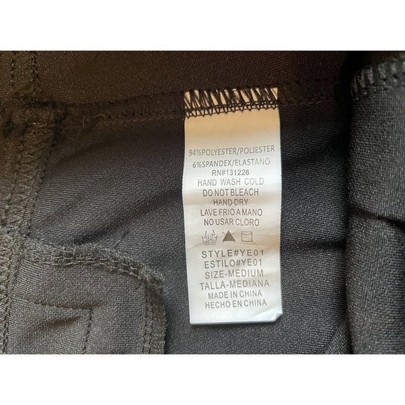 NWT - New Mix Spandex Pants - Style #YE01-Solid Pants (Black) - Size Medium - Picture 4 of 5